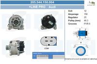 Dynamo / Alternator BV PSH, Spanning (Volt)12V, u.a. für Audi