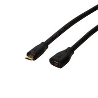 LogiLink USB-kabel USB 2.0 USB-micro-B stekker, USB-micro-B bus 0.50 m Zwart CU0120