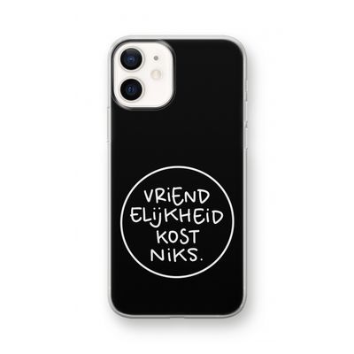 Vriendelijkheid: iPhone 12 mini Transparant Hoesje