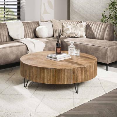 LifestyleFurn Ronde Salontafel 'Sharmila' Mangohout, 120cm
