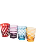 POLSPOTTEN lot de 4 verres imprimés - Bleu - thumbnail