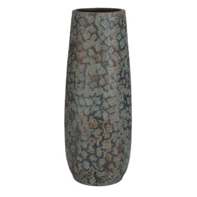 Vaas flakes - groen/koper - 55 x 21 cm - keramiek - bloemenvaas - plantenpot