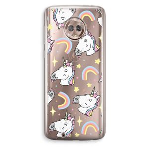 Rainbow Unicorn: Motorola Moto G6 Transparant Hoesje