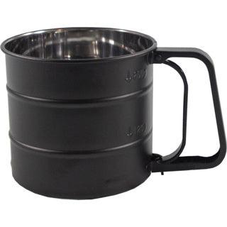 Meelzeef rvs zwart Ø10 cm