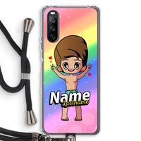 Chibi Maker man: Sony Sony Xperia 10 III Transparant Hoesje met koord