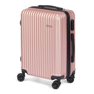 Cabine handbagage reis trolley koffer - zwenkwielen - 57 x 38 x 23 cm - 48 liter - roze