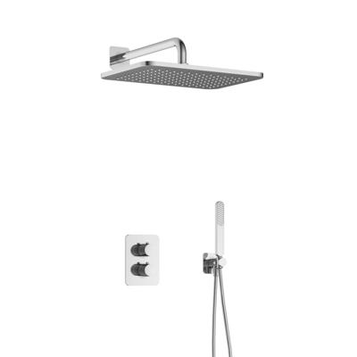 Hotbath Gal - GL106 - Inbouw Regendoucheset - Chroom - Thermostatisch - Wandarm 35 cm - Hoofddouche 270x400 mm - Staafhanddouche - met GL106 - met 2-Weg Stop-Omstel