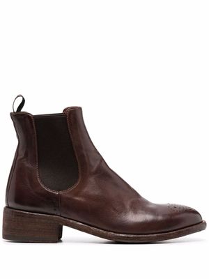 Officine Creative bottines chelsea en cuir - Marron
