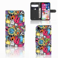 Apple iPhone Xr | Wallet Case | met Pasjes | Punk Rock Apple iPhone Xr | Wallet Case | met Pasjes | Punk Rock
