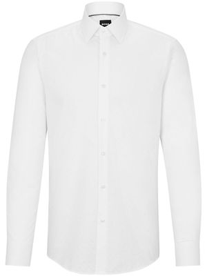 BOSS chemise en coton à imprimé abstrait - Blanc