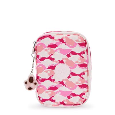 Kipling 100 PENS Pencase-Pink Palm