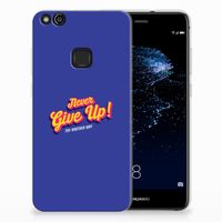 Huawei P10 Lite Siliconen hoesje met naam Never Give Up