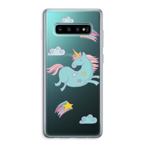 Vliegende eenhoorn: Samsung Galaxy S10 Plus Transparant Hoesje