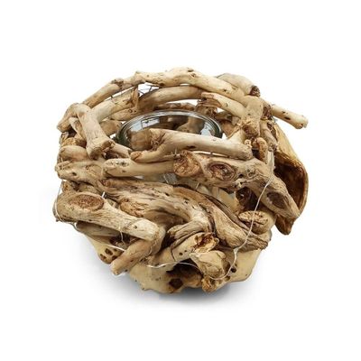 Drijfhout Bol Windlicht (12 cm) Drijfhout Bol Windlicht (12 cm)