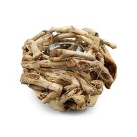 Drijfhout Bol Windlicht (12 cm) - thumbnail