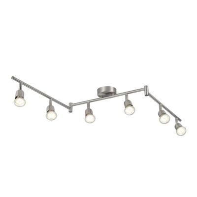 Plafondlamp 6 spots geborsteld staal Nordlux &apos;Avenue&apos; LED plafondlamp