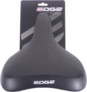 Edge Fietszadel towny met memory foam - zwart