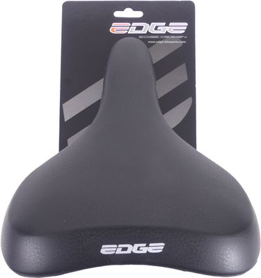 Edge Fietszadel towny met memory foam - zwart
