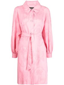 Boutique Moschino robe brodée à taille ceinturée - Rose