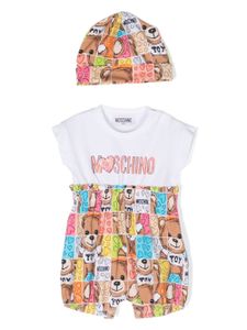 Moschino Kids barboteuse à imprimé ourson - Blanc