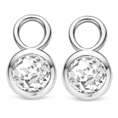 TI SENTO-Milano 9180ZI Oorringbedels zilver-zirconia wit