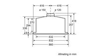 Siemens iQ700 LB89585M afzuigkap 800 m³/uur Plafond inbouw Roestvrijstaal A++ - thumbnail