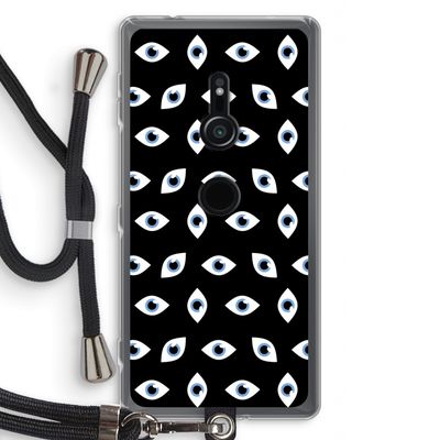 Eyes pattern: Sony Xperia XZ2 Transparant Hoesje met koord