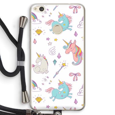 Fantasiewereld: Huawei Ascend P8 Lite (2017) Transparant Hoesje met koord