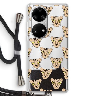 Tijger: Huawei P50 Pro Transparant Hoesje met koord