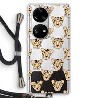 Tijger: Huawei P50 Pro Transparant Hoesje met koord