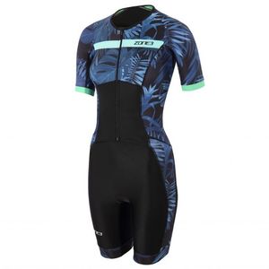 Zone3 Activate plus tropical palm trisuit korte mouw dames L