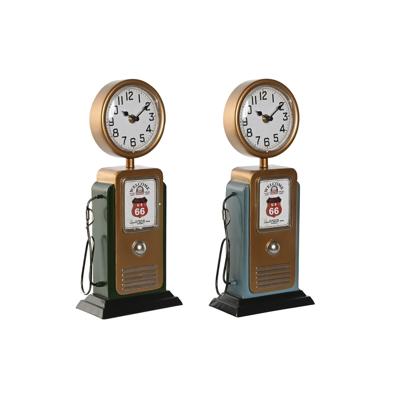 Tafelklok Home ESPRIT Groen Oranje Vintage gasolinera (2 Stuks)