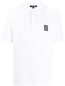 costume national contemporary polo en piqué à patch logo - Blanc