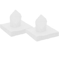 50x stuks feest servetten wit - 40 x 40 cm - papier - thumbnail