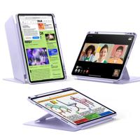 iPad Air 13" (2024) Flip Magnetic Case with Pencil Holder - Light Purple