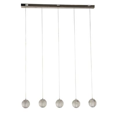 Searchlight 5-lichts hanglampAllure chroom rechthoekig - 51485-5CC