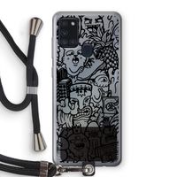Vexx Black Mixtape: Samsung Galaxy A21s Transparant Hoesje met koord
