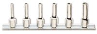 Beta 6-delige set dopsleutels voor Torx® schroeven, lange uitvoering (art. 910FTX/L) op support 910FTX-L/SB6 - 009100449