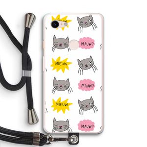 Meow: Pixel 3 XL Transparant Hoesje met koord