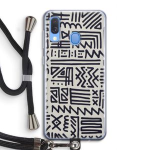 Marrakech print: Samsung Galaxy A40 Transparant Hoesje met koord