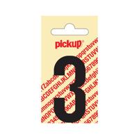 Deco cijfer 3 nobel zwart 60 mm Pickup - Pickup
