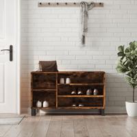 VidaXL Schoenenkast 102x36x60 cm bewerkt hout gerookt eikenkleurig