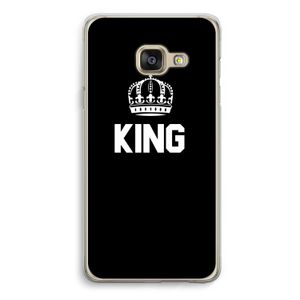 King zwart: Samsung A3 (2017) Transparant Hoesje
