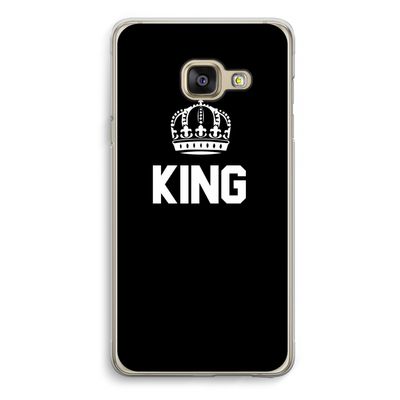 King zwart: Samsung A3 (2017) Transparant Hoesje