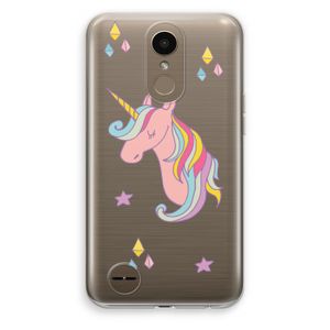 Roze eenhoorn: LG K10 (2017) Transparant Hoesje