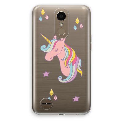 Roze eenhoorn: LG K10 (2017) Transparant Hoesje