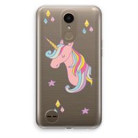Roze eenhoorn: LG K10 (2017) Transparant Hoesje