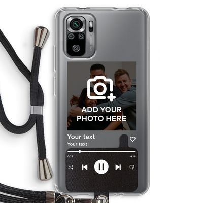 Music Player: Xiaomi Redmi Note 10S Transparant Hoesje met koord
