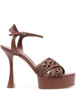 Casadei sandales Versilia 60 mm en cuir - Marron