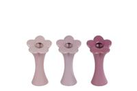 Vaas Bloem S lila/roze/fuchsia a3 aardew 7x7x15cm